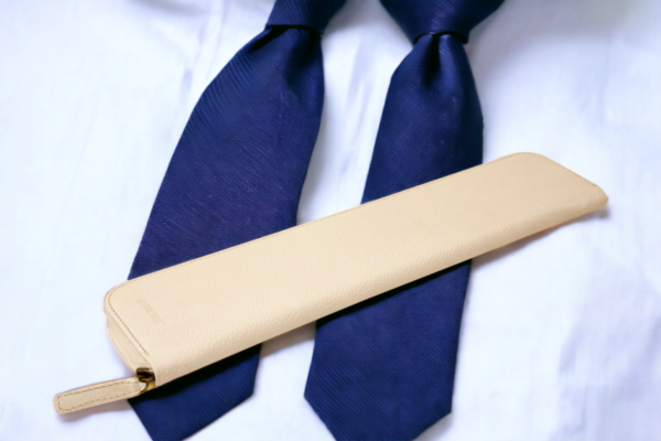 Purple Personalized Leather Tie Case